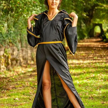 Ronni 001 04-forest-path-outdoor-robe-set-with-ronni-posing-softly-outdoors.jpg